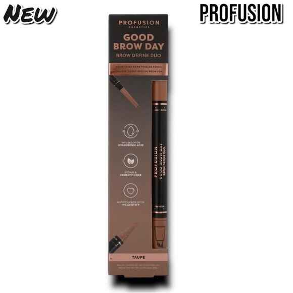 New NIB Profusion Good Brow Day Brow Define Duo – Taupe - Picture 1 of 8